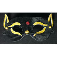 Cat Inspired Venetian Costume Masquerade Mask - Assorted Design