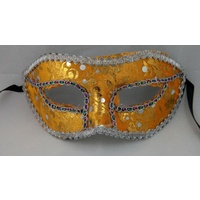 Gold or Green Venetian Costume Mask Masquerade Party - Randomly Chosen