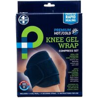 1st Care Knee Support Wrap Gel Insert Hot Cold Adjustable 75 x 15cm