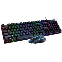 PJ SAS SG200 RGB Wired Gaming Keyboard & Mouse Set LED 