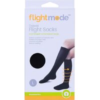 Flight Mode Travel Flight Socks Anti Fatigue Compression L Women10-13.5 /Men10-12.5